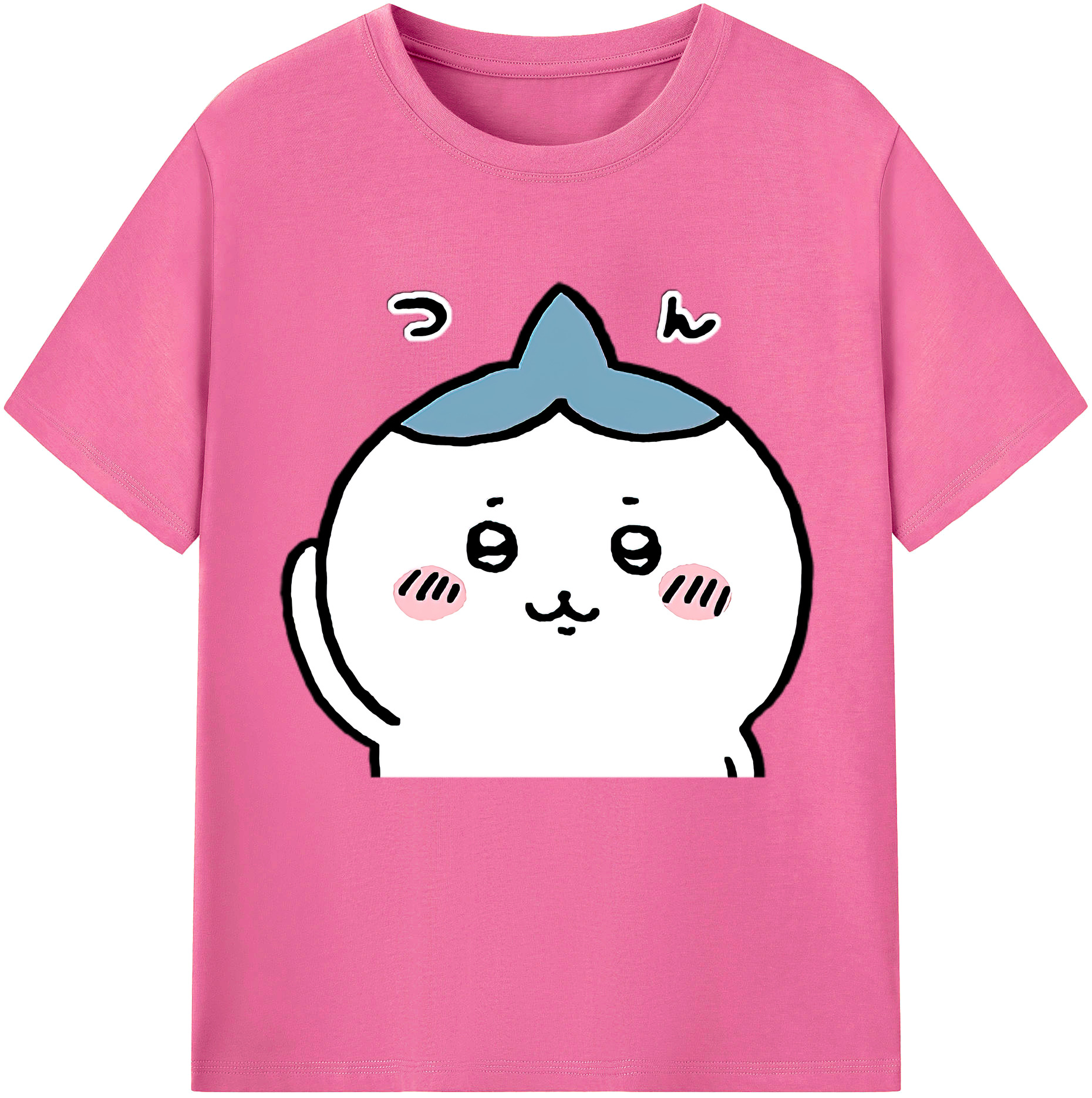 （画像用） ちいかわ ハチワレ Chii-kawa hachiware レディースカジュアルプリントTシャツ（綿100％）